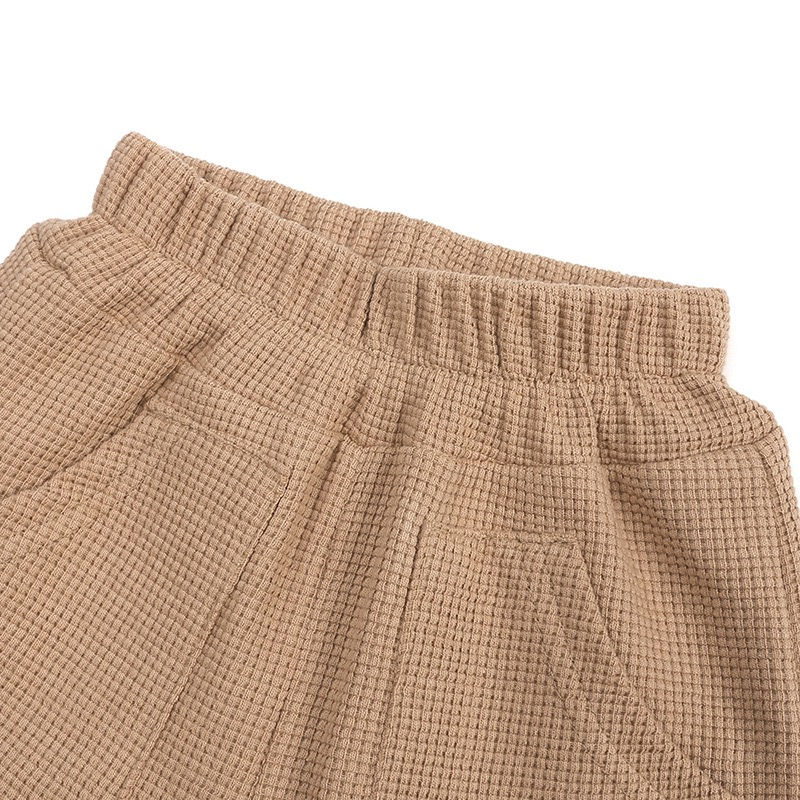 Thumbnail: Baby & Toddler Waffle Shorts & T-Shirt Set in Tan