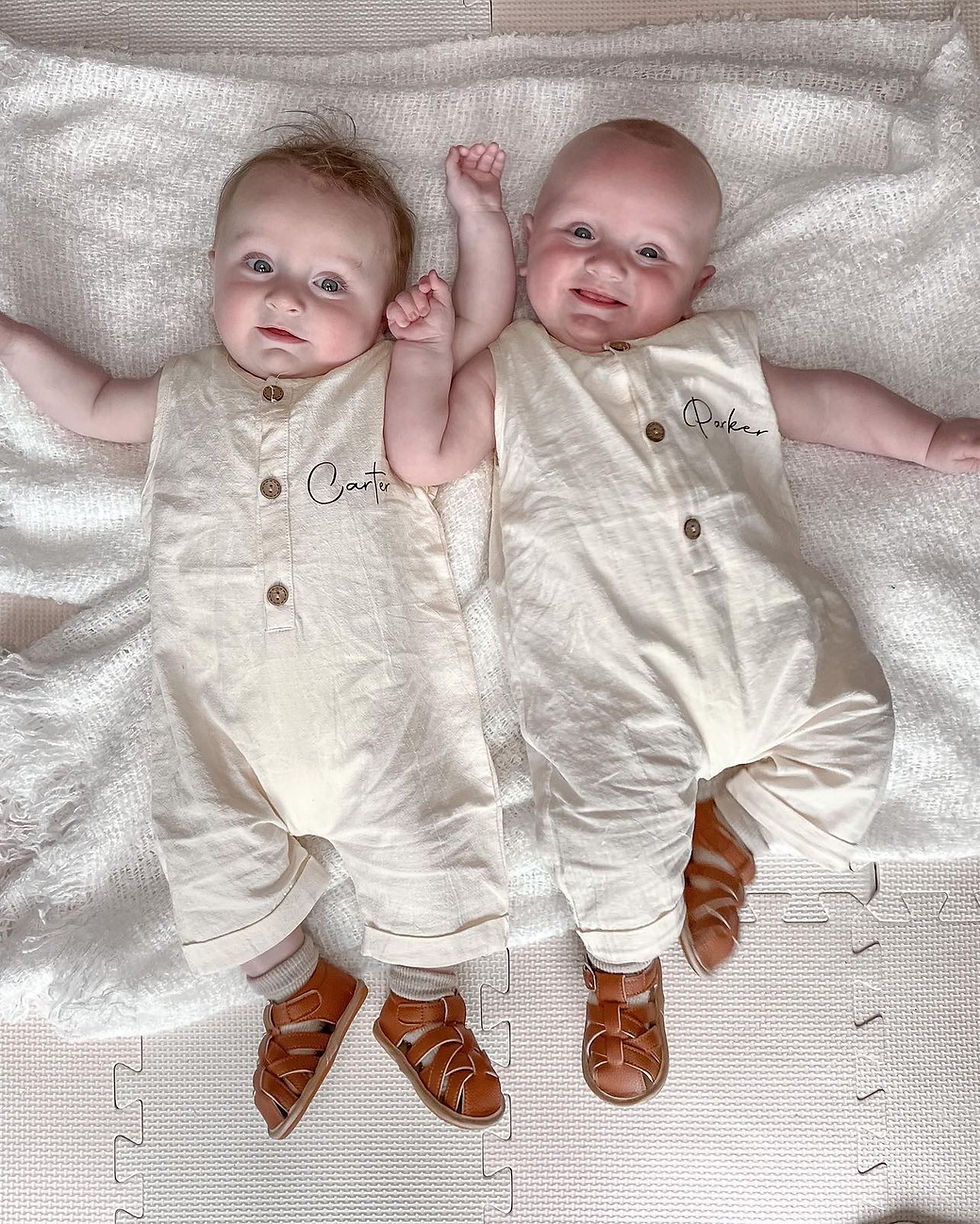 Thumbnail: Neutral Rubber Sole Baby Summer Shoe Sandals in Tan 