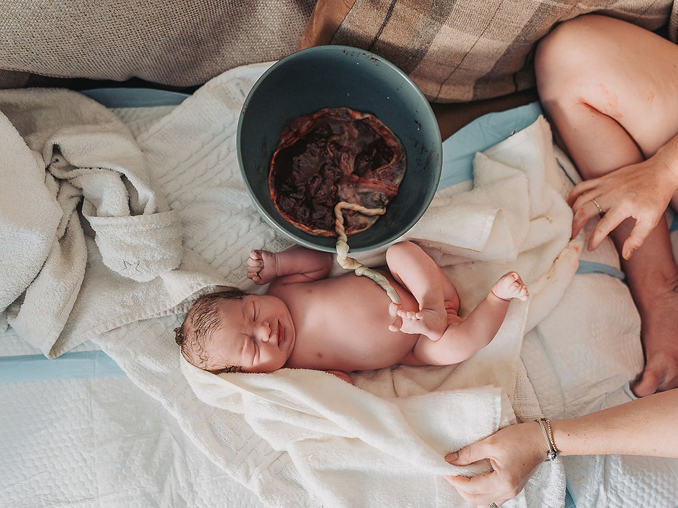 baby with placenta