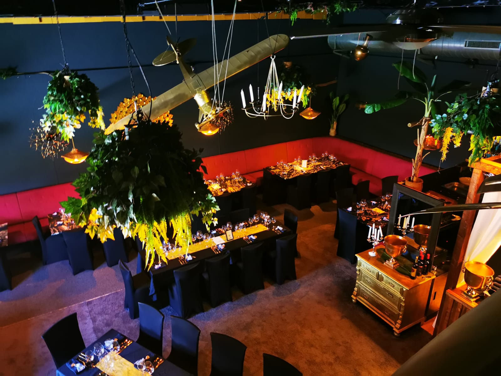 45er-Set Stuhlhussen Schwarz