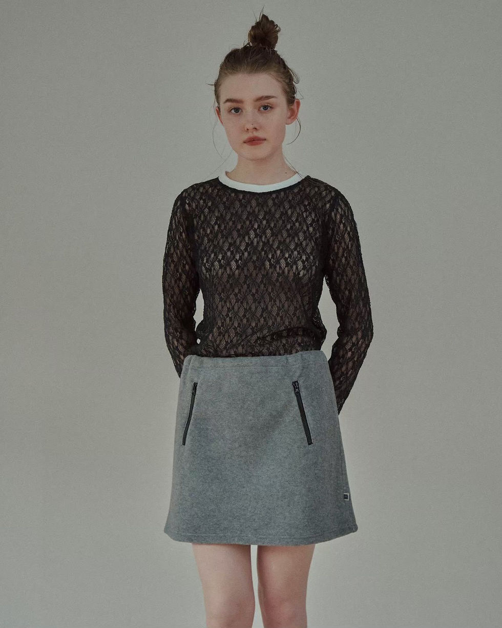 サムネイル： nap contrast lace crew top