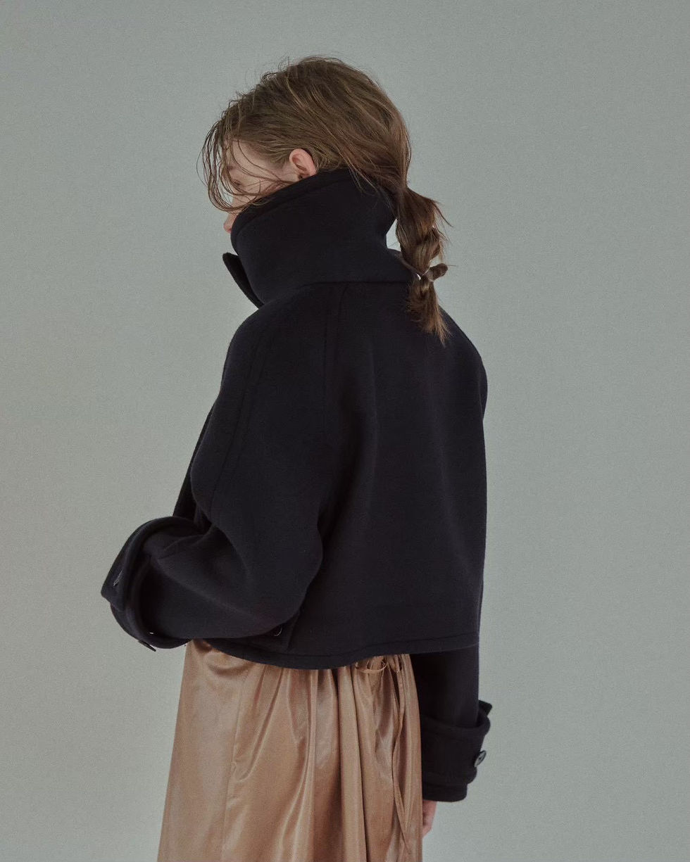 サムネイル： nap Built-up Collar Short coat