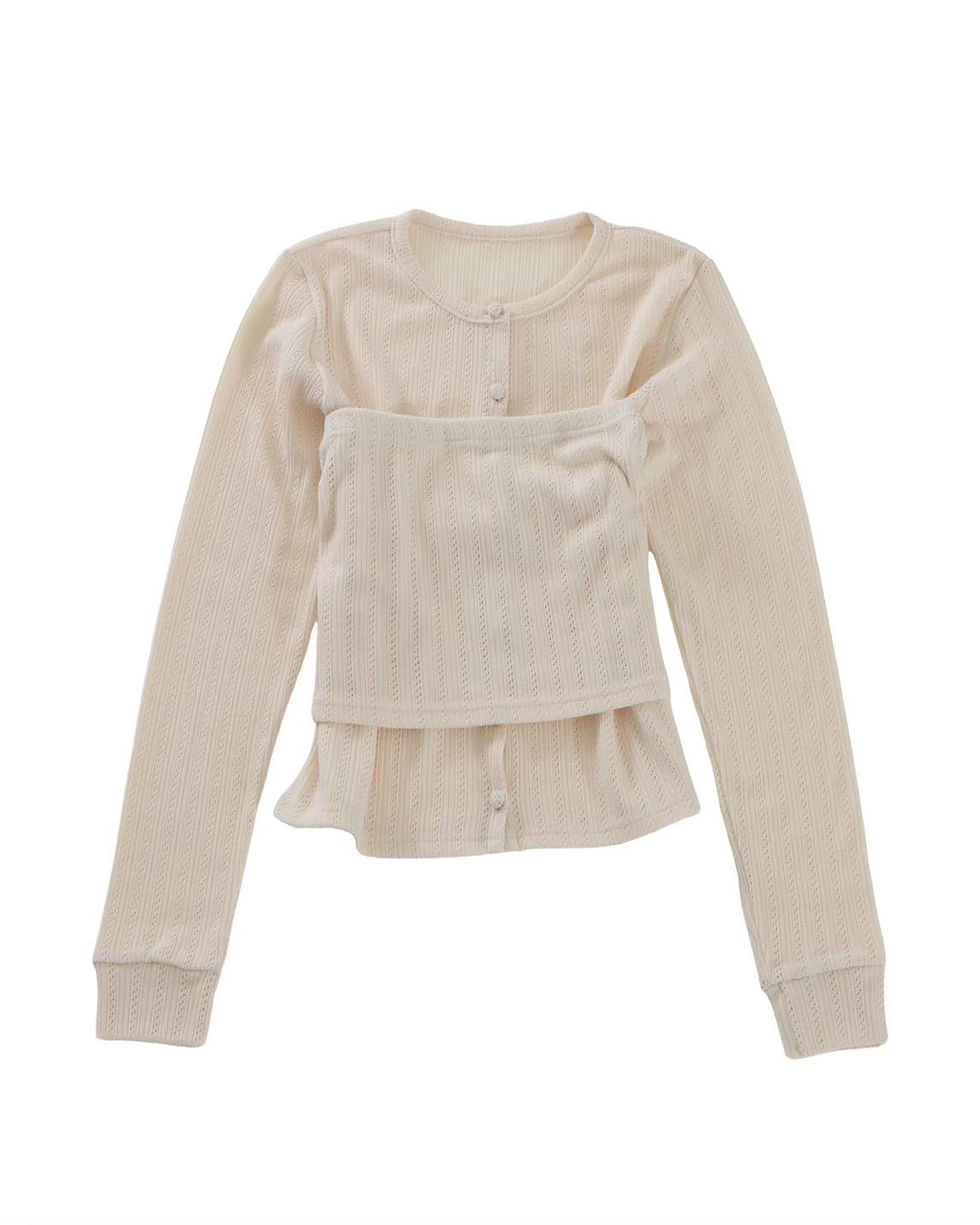 サムネイル： nap Openwork Knit-sew Combi