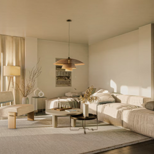 Create a cozy and inviting living room with the right lighting choices in your renovation. 💡🛋️