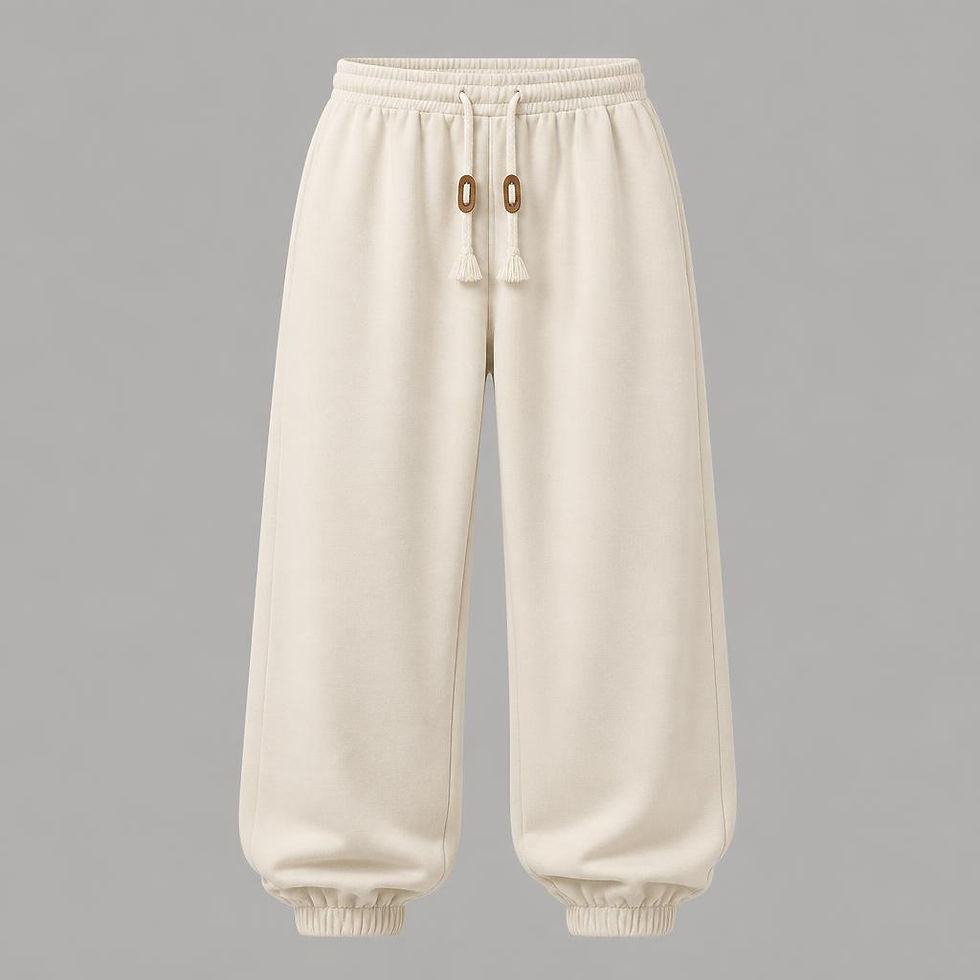 Vintage Corduroy Jogger Pants with elastic waistband, drawstring closure, and cuffed ankle design