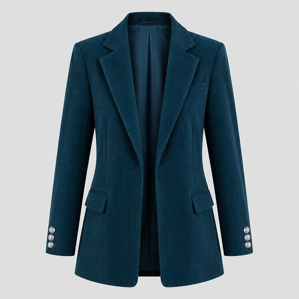 Thumbnail: Velvet Ridge Corduroy Blazer Jacket with tailored fit, notched lapel, and premium corduroy texture