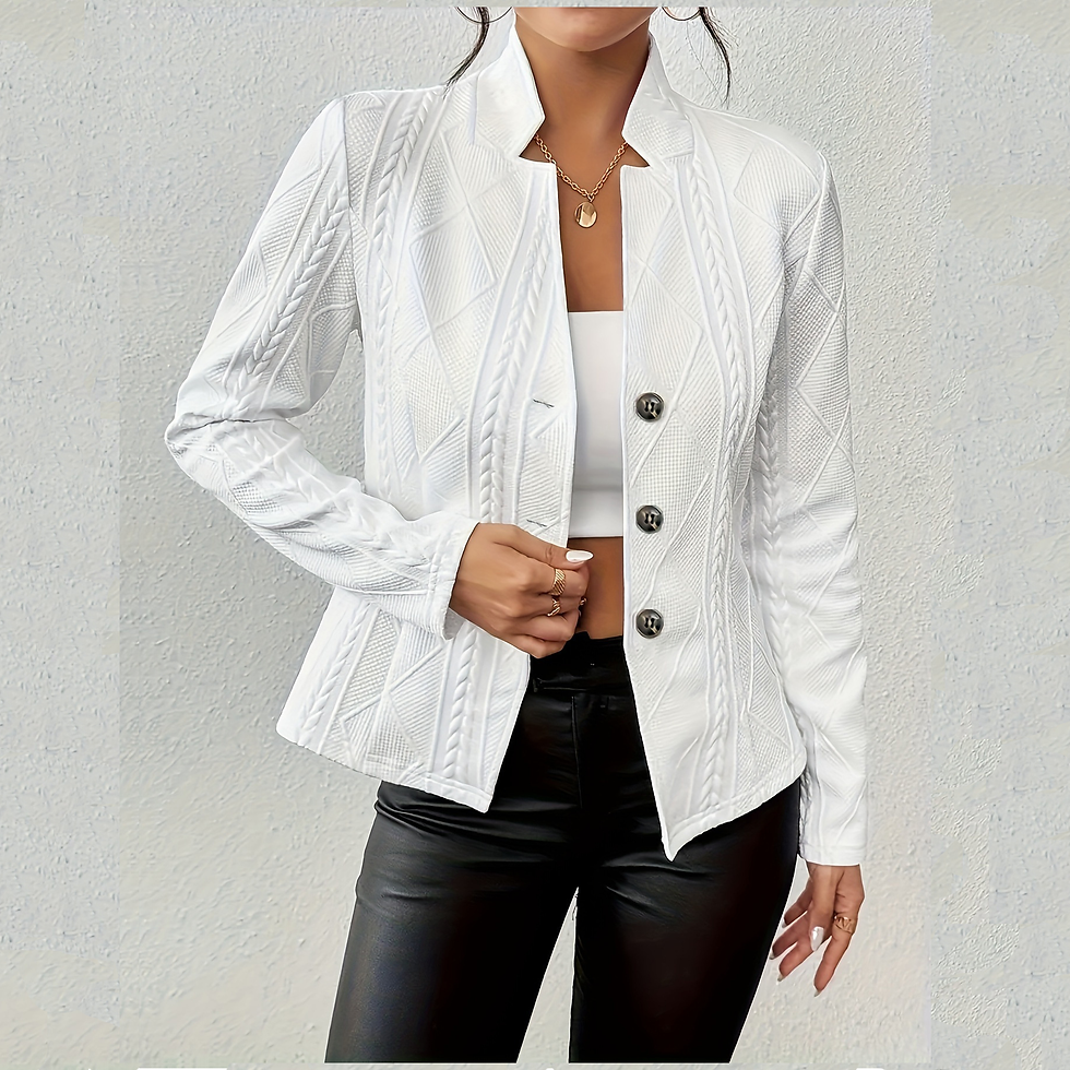 Thumbnail: Luxe Weave Knit Blazer Jacket