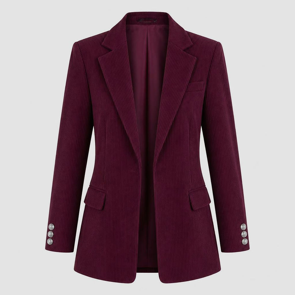 Thumbnail: Velvet Ridge Corduroy Blazer Jacket with tailored fit, notched lapel, and premium corduroy texture