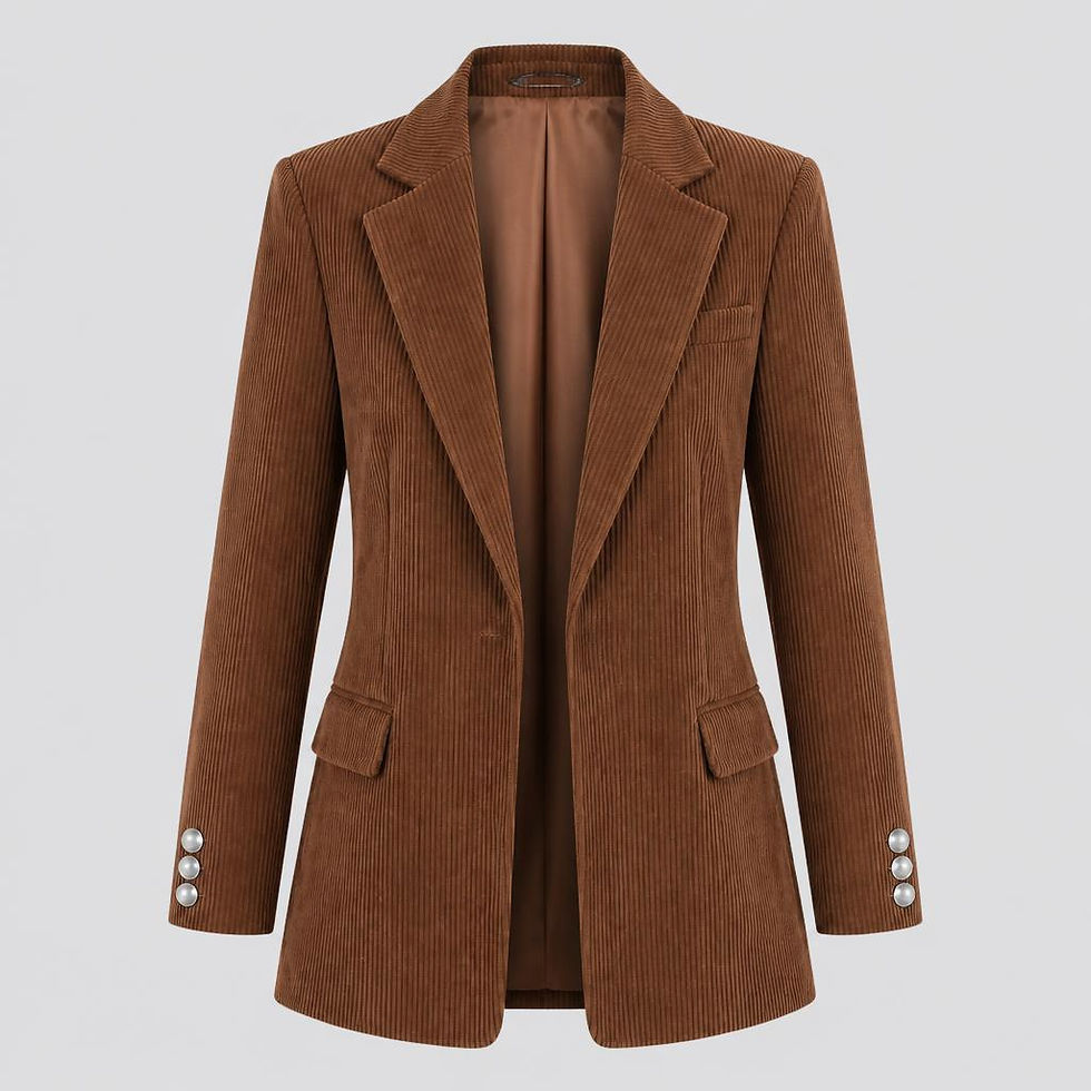 Thumbnail: Velvet Ridge Corduroy Blazer Jacket with tailored fit, notched lapel, and premium corduroy texture