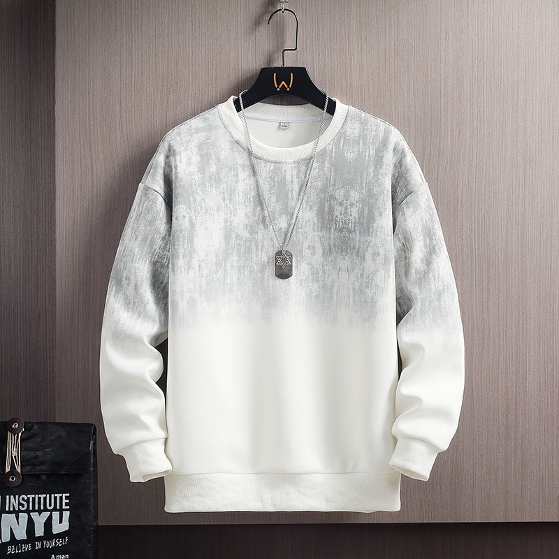 Thumbnail: Shadow Fade Distressed Crewneck Sweatshirt with faded wash texture and relaxed streetwear fit