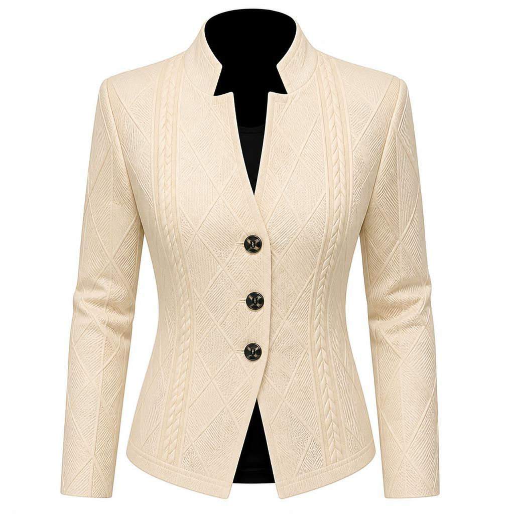 Luxe Weave Knit Blazer Jacket