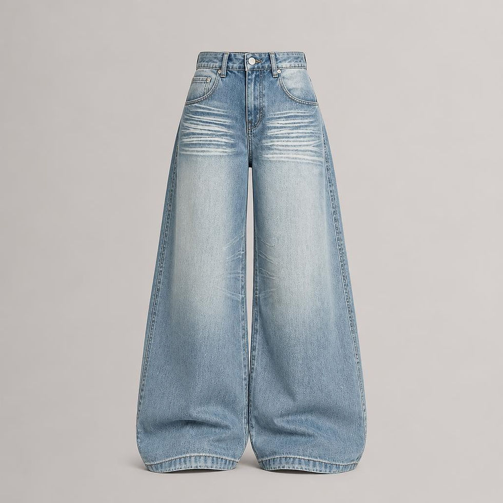 Sky Rush Barrel Wide-Leg Jeans with vintage washed denim, oversized barrel fit, and relaxed streetwear style