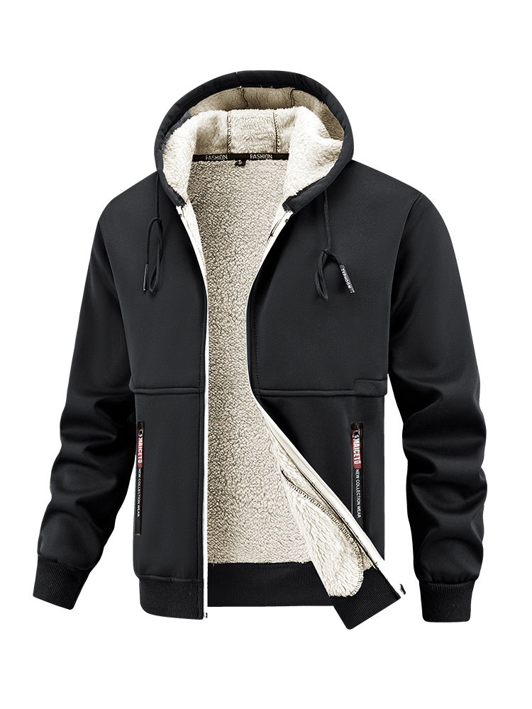 European Winter Fleece Hooded Jacket