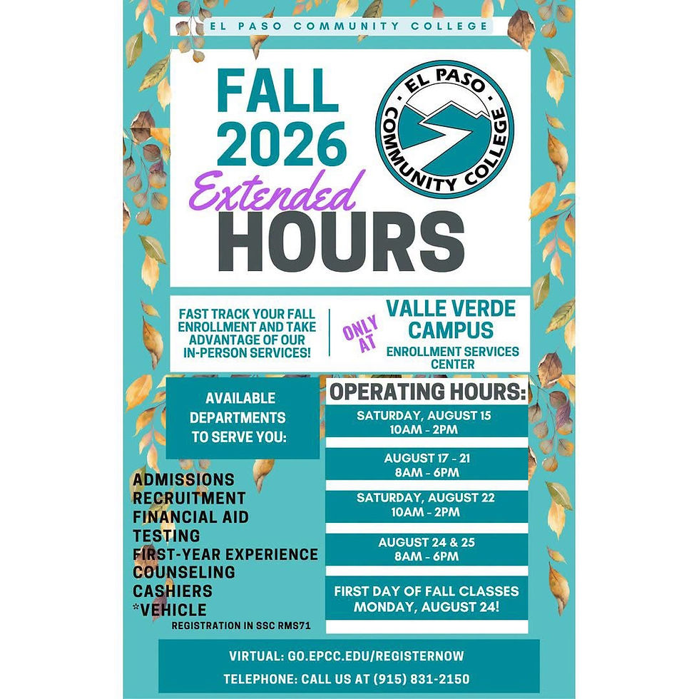 VV Extended Hours Enrollment Services August 15-25