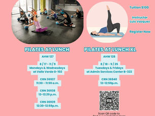 Pilates at Lunch starts this August at VV and ASC B