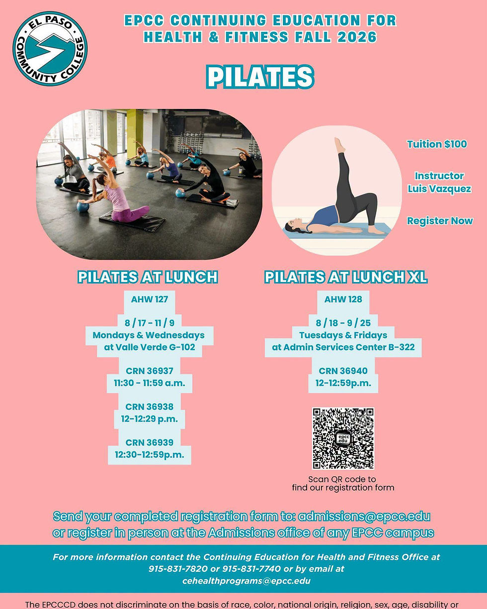 Pilates at Lunch starts this August at VV and ASC B