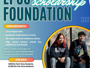 EPCC Foundation Scholarship open to high school seniors, all majors and residency status