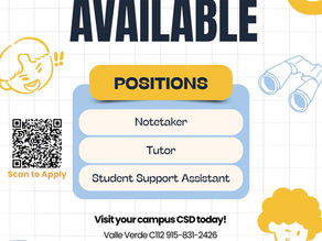 Center for Students With Disabilities open positions available all campuses