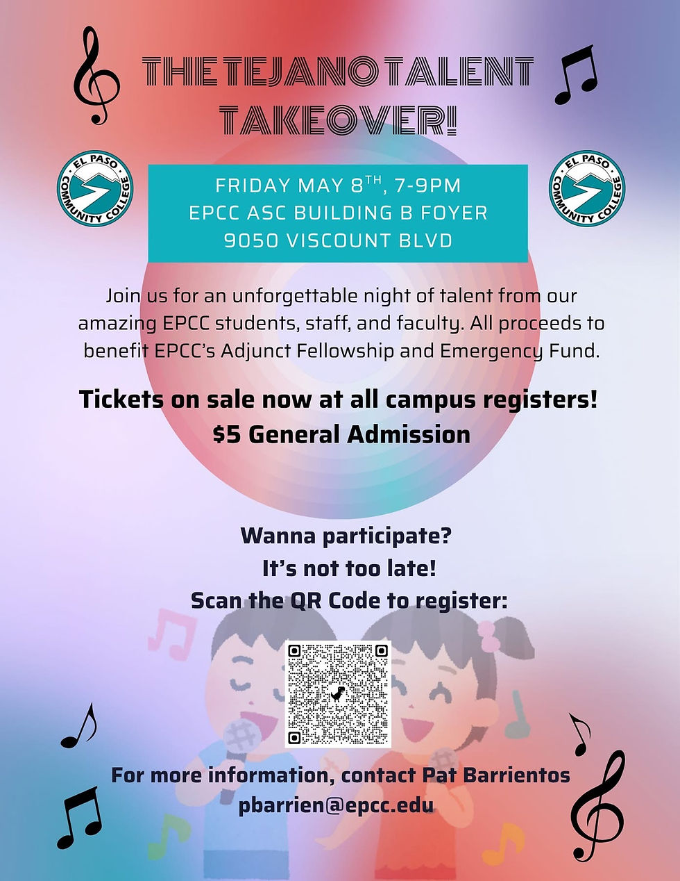 Talent Takeover Friday, May 8, p.m., ASC Bldg. B