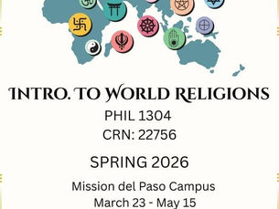 World Religions minimester at MdP March 23-May 15