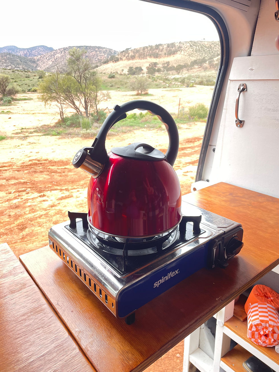Stove top cooking in the desert