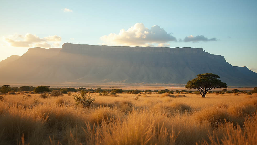 Wide angle view of a vibrant South African landscape