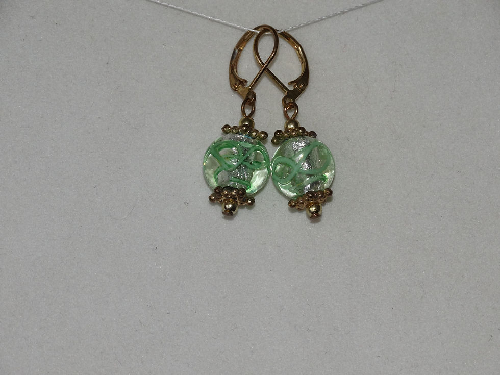 Thumbnail: Pastel Swirl Ball Earrings
