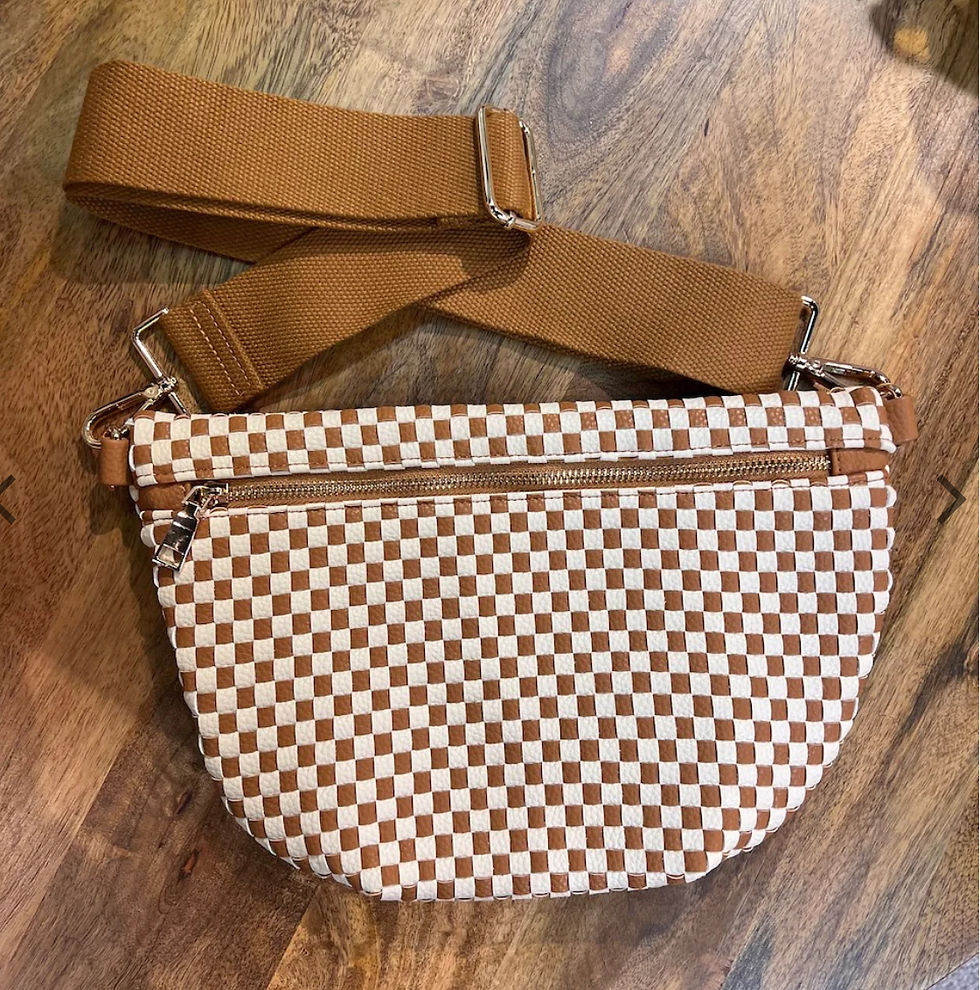Ready for Take Off Crossbody, brown checkered