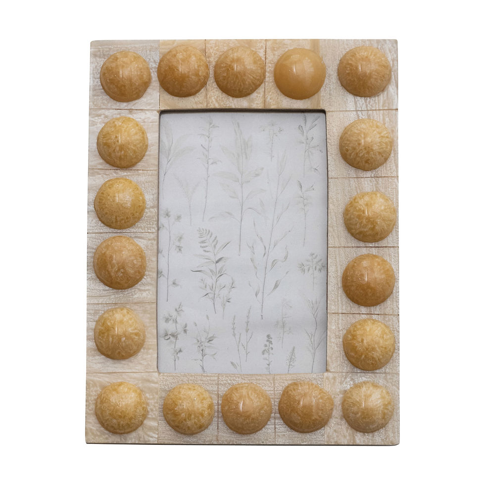 Handmade Marbled Resin Bobbin Photo Frame (For 4x6 Photo)