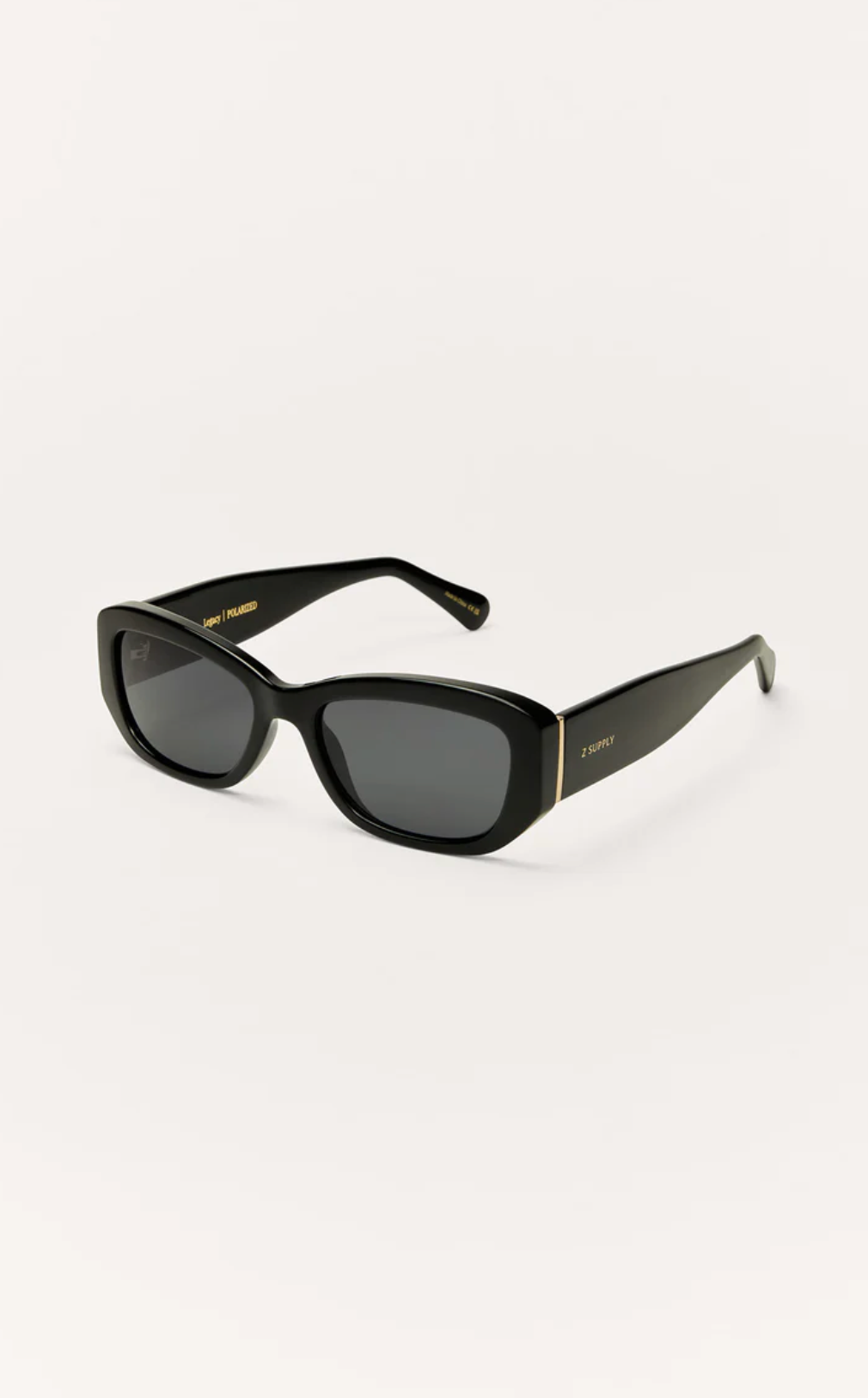 Legacy Sunglasses, Polished Black-Gray Polarized