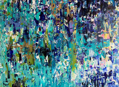 The Waterfall Beyond Paradise (sold) Nanci Stoeffler, Stoeffler Art Studio, Expressionistic, Abstract