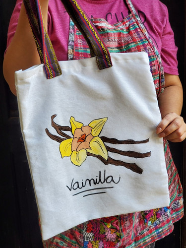 Bolsa de Manta Cruda Pintada a Mano 30 x 40cm nobi