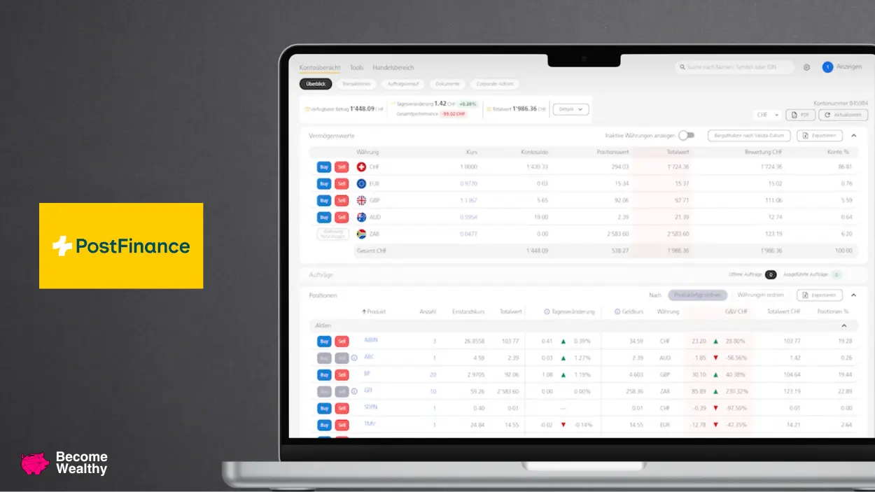 Broker PostFinance Trading Platform