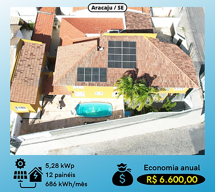 Instalação de energia solar cliente Aracaju