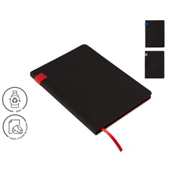 Cuaderno hojas lisas y cinta marcadora