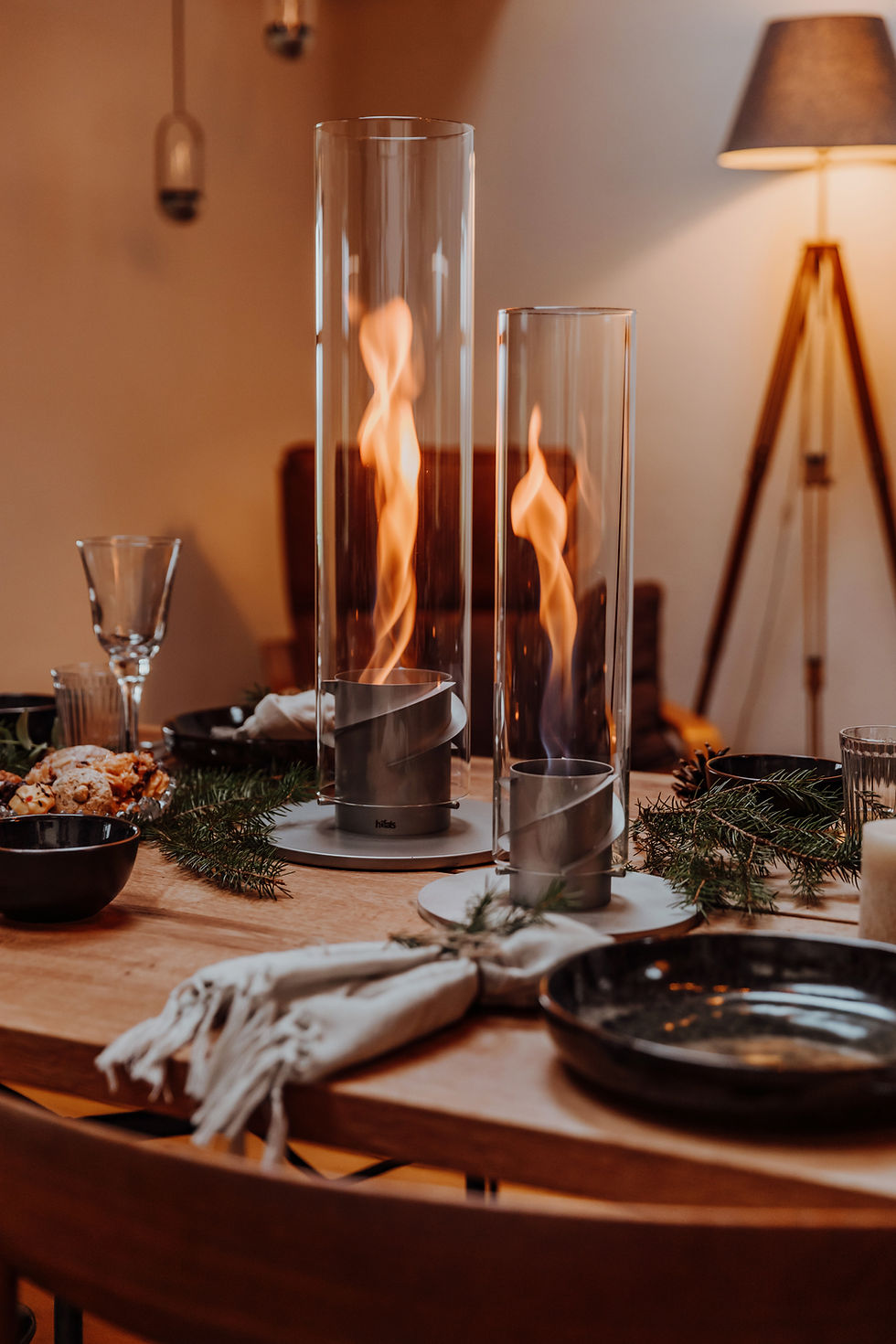 Thumbnail: SPIN120 Table Fire Lantern Silver