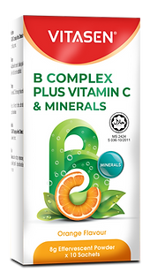 VITASEN B Complex plus Vitamin C & Minerals - 8g x 10 Box (Right)(H) v3.png