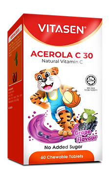 VITASEN Acerola C 30 Chewable Tablet (Grape flavour) - 60's Box (Right)(H).png