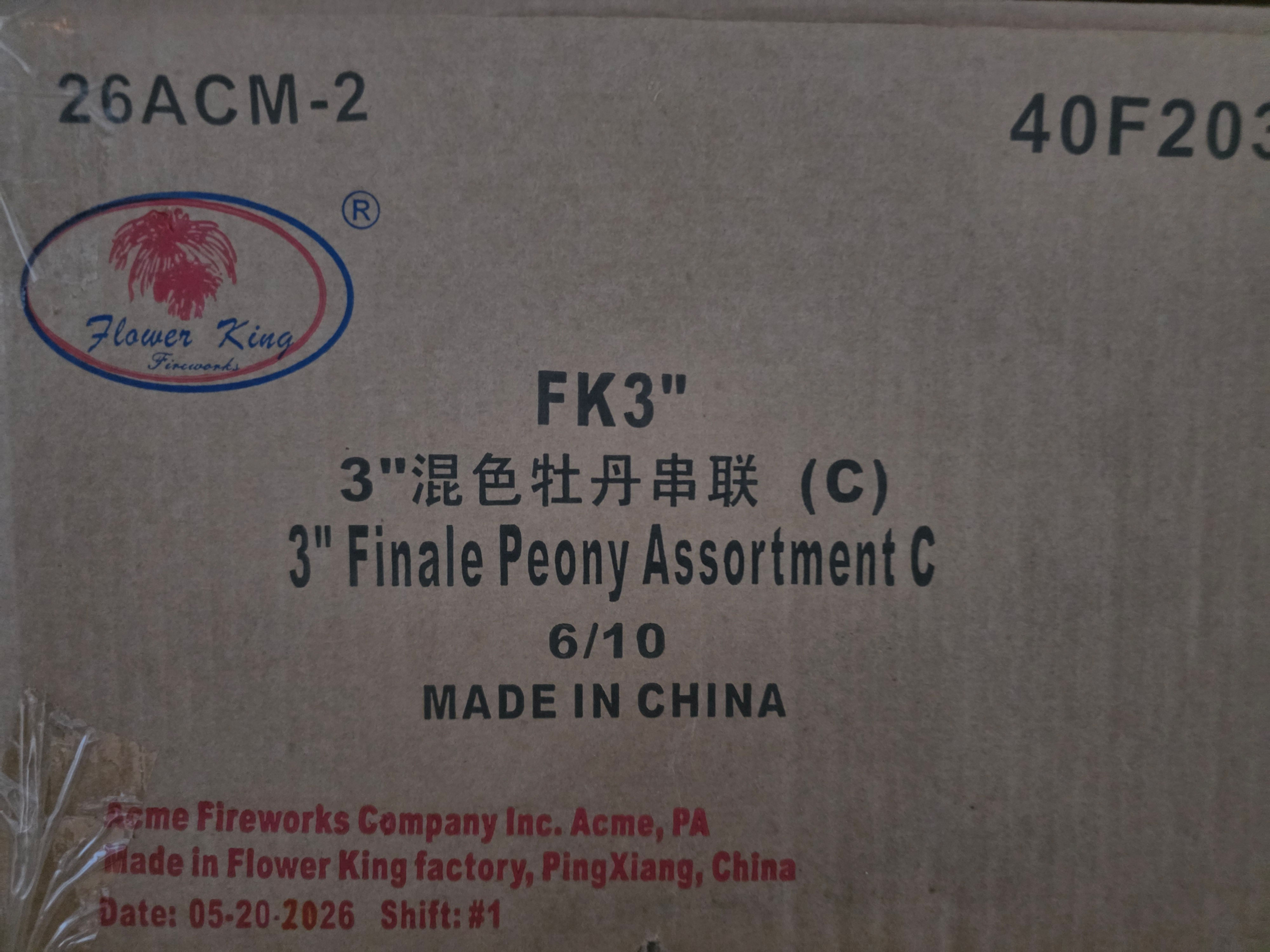 FK 3" Finale Peony Assortment C
