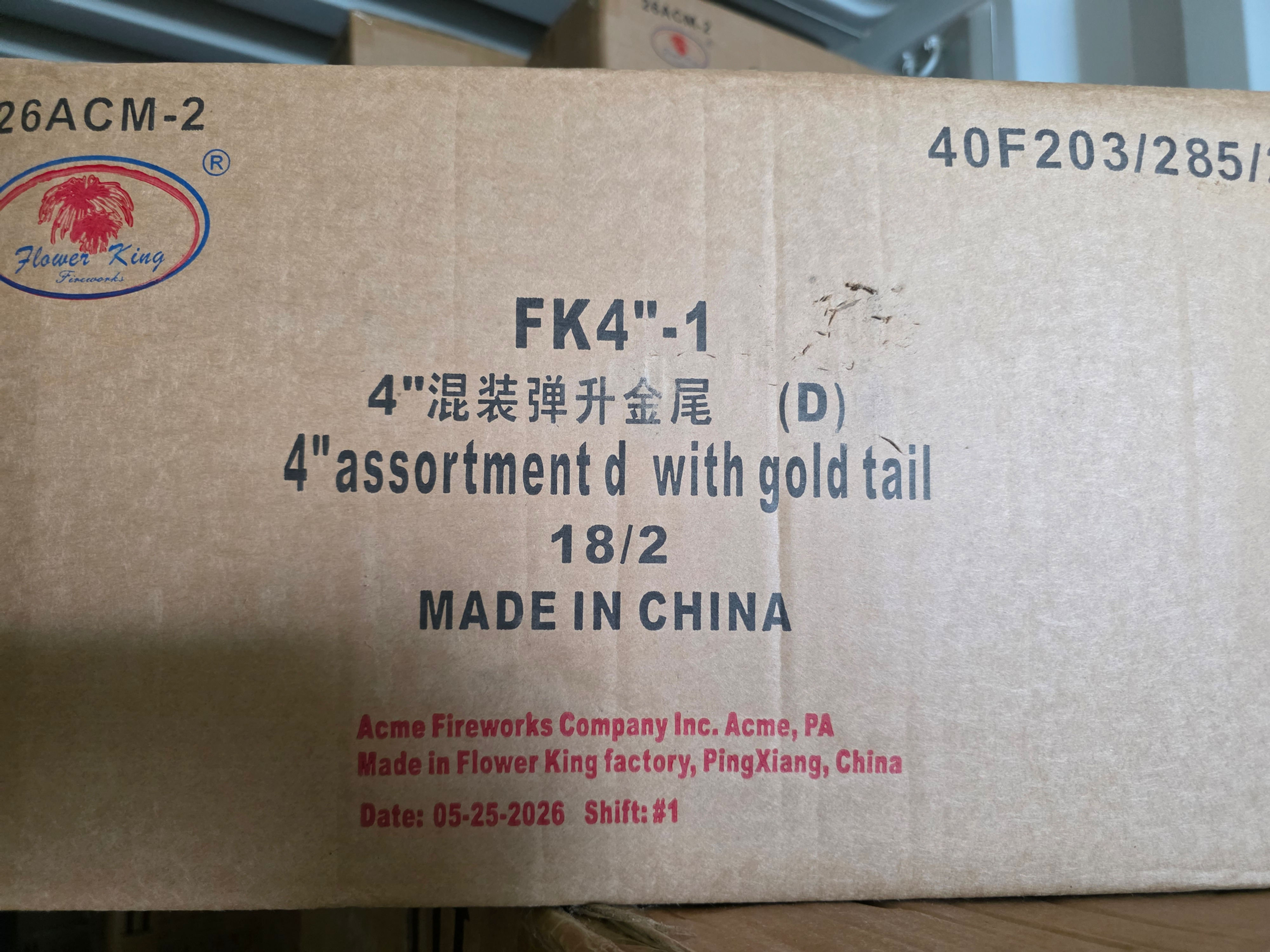 FK 4" Assortment D with Gold Tail