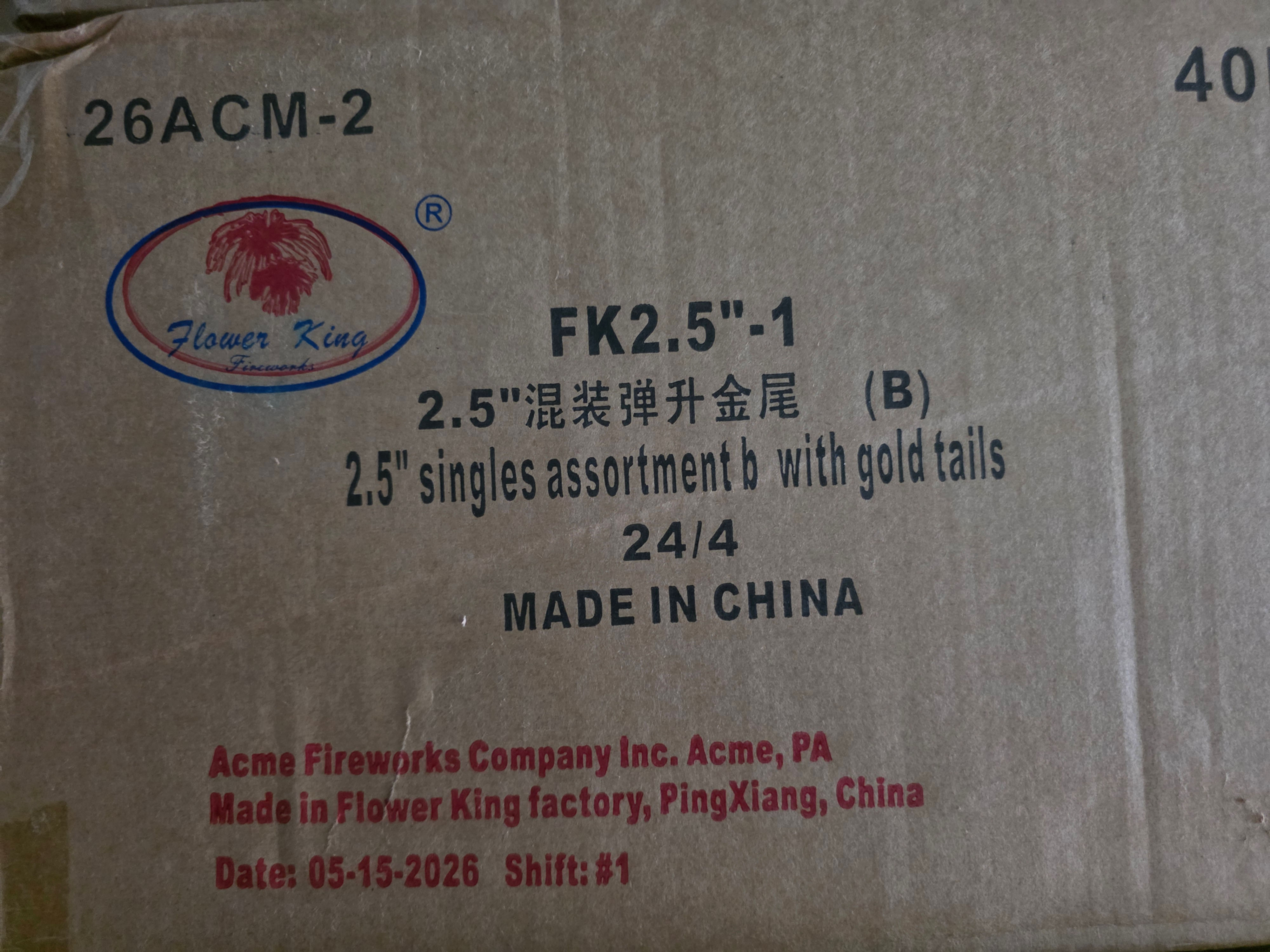 FK 2.5" Singles Assortment B with Gold Tails
