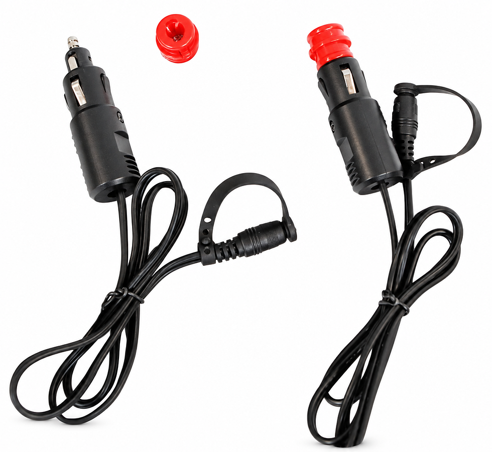 12V Accessory & BMW Plug with red adapter cap
