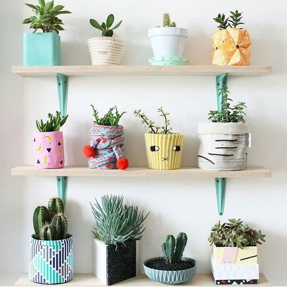 Se inspire: Use a criatividade na hora de decorar vasinhos de plantas