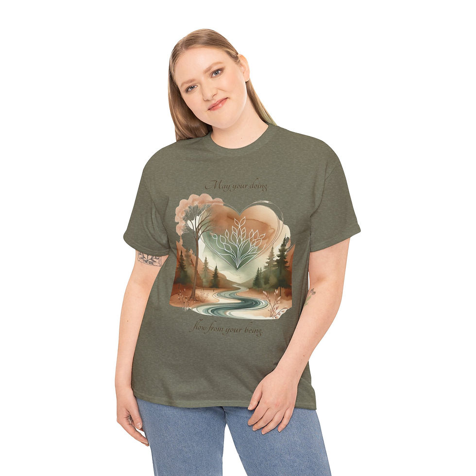 Thumbnail: Heart and Flowing Stream Inspirational T-Shirt (13 Colors)