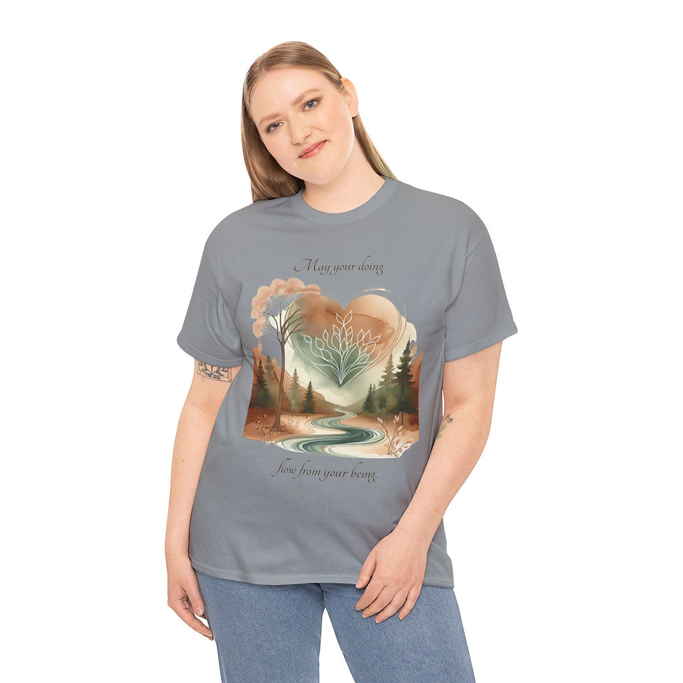 Thumbnail: Heart and Flowing Stream Inspirational T-Shirt (13 Colors)