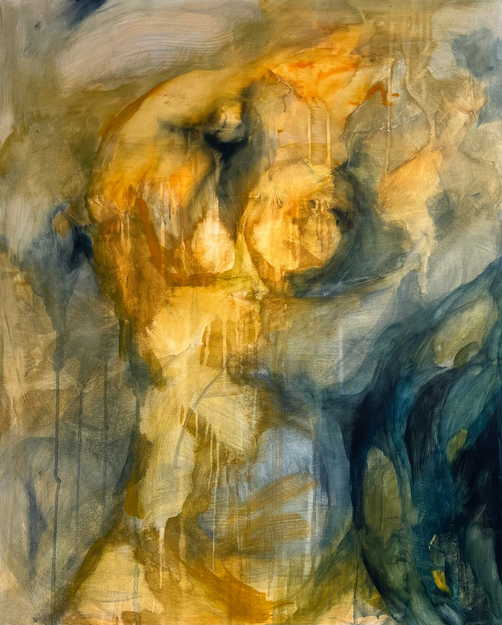 Salli minun muuttua Pigmentti kankaalla 100 x 81, 2024