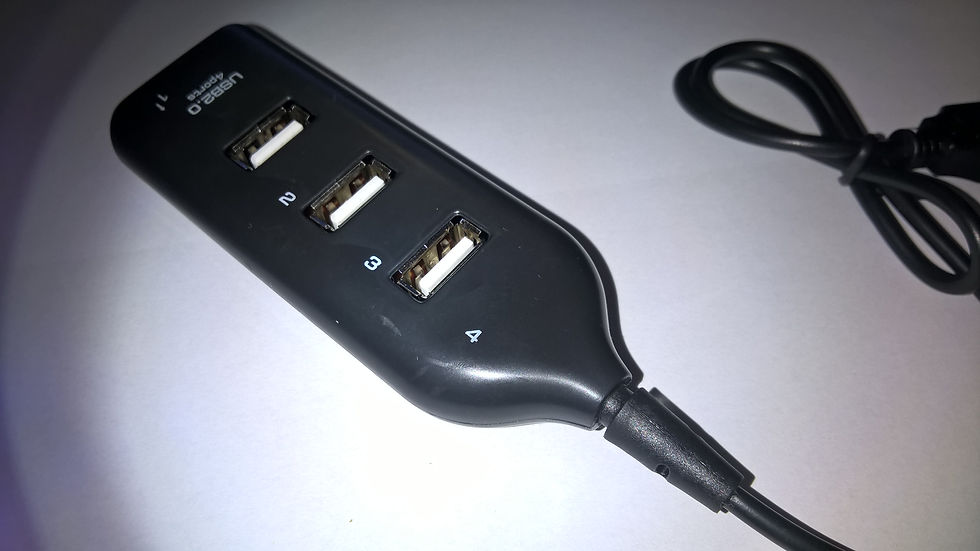 Миниатюра: USB HUB (разветвитель) 4 порта  черный   (код 016)