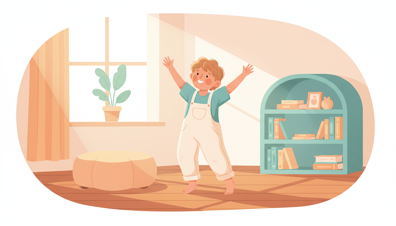 Child standing on tiptoes to check arch formation