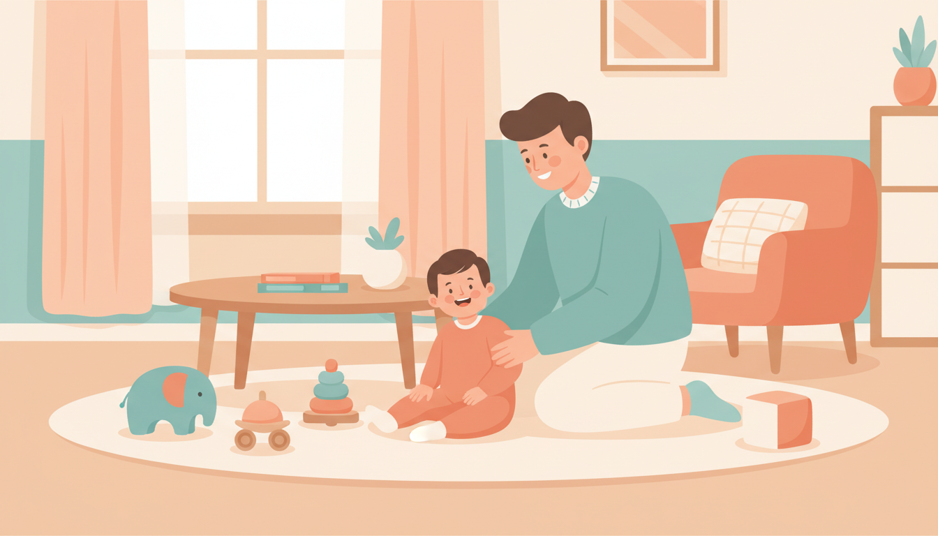 Parent helping toddler transition to cross-legged sitting position