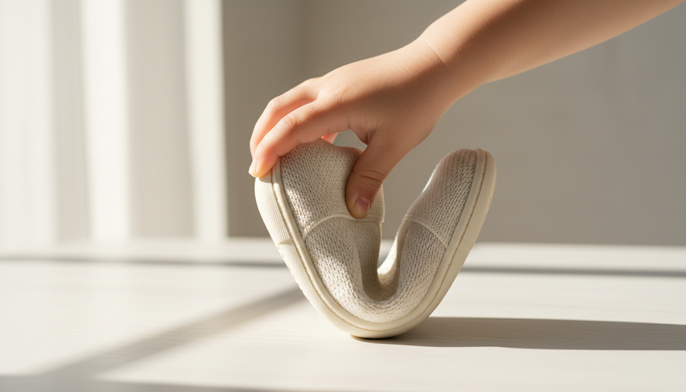 Hand bending flexible sole barefoot shoe
